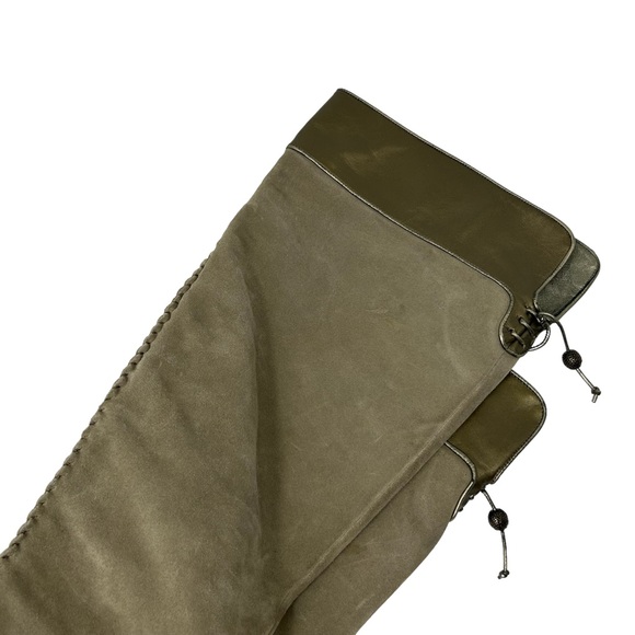 COLE HAAN GOLD KNEE HIGH LEATHER HEELED BOOTS SIZE 10B - Picture 2 of 6